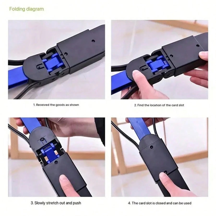 Long Handle Dog Poop Scooper – Foldable, Durable & Portable Pet Waste Cleanup Tool for Dogs