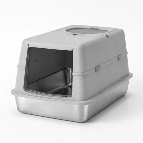 Fully Enclosed Cat Litter Box with Removable Lid and litter shovel | Odor Control
