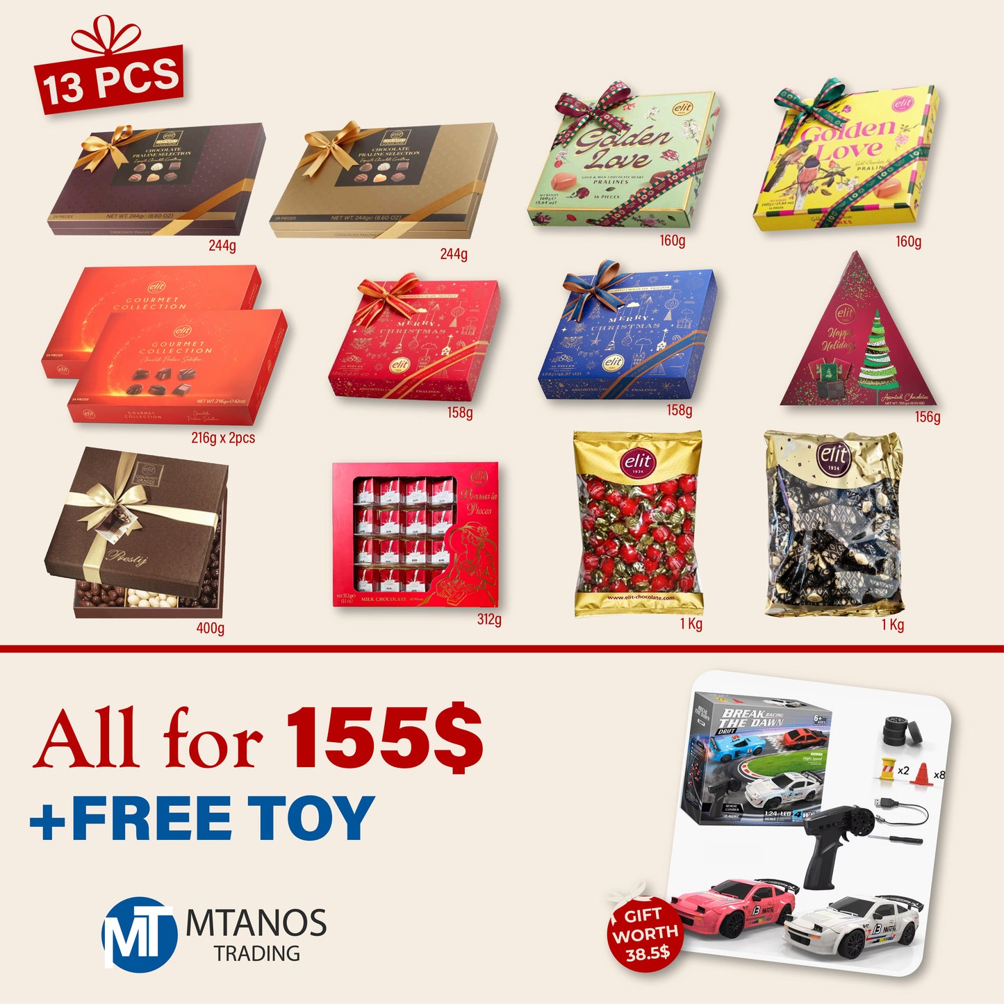 ELIT Christmas Bundle 9 + Free Toy