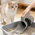 Detachable Cat Litter Scoop with Waste Storage Box & Trash Bags – Large Capacity Durable PP Pet Cleaning Tool