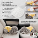 Disposable Female Dog Diapers | Leak-Proof Absorbent Heat Diapers (Pack of 30)