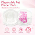 Disposable Female Dog Diapers | Leak-Proof Absorbent Heat Diapers (Pack of 30)