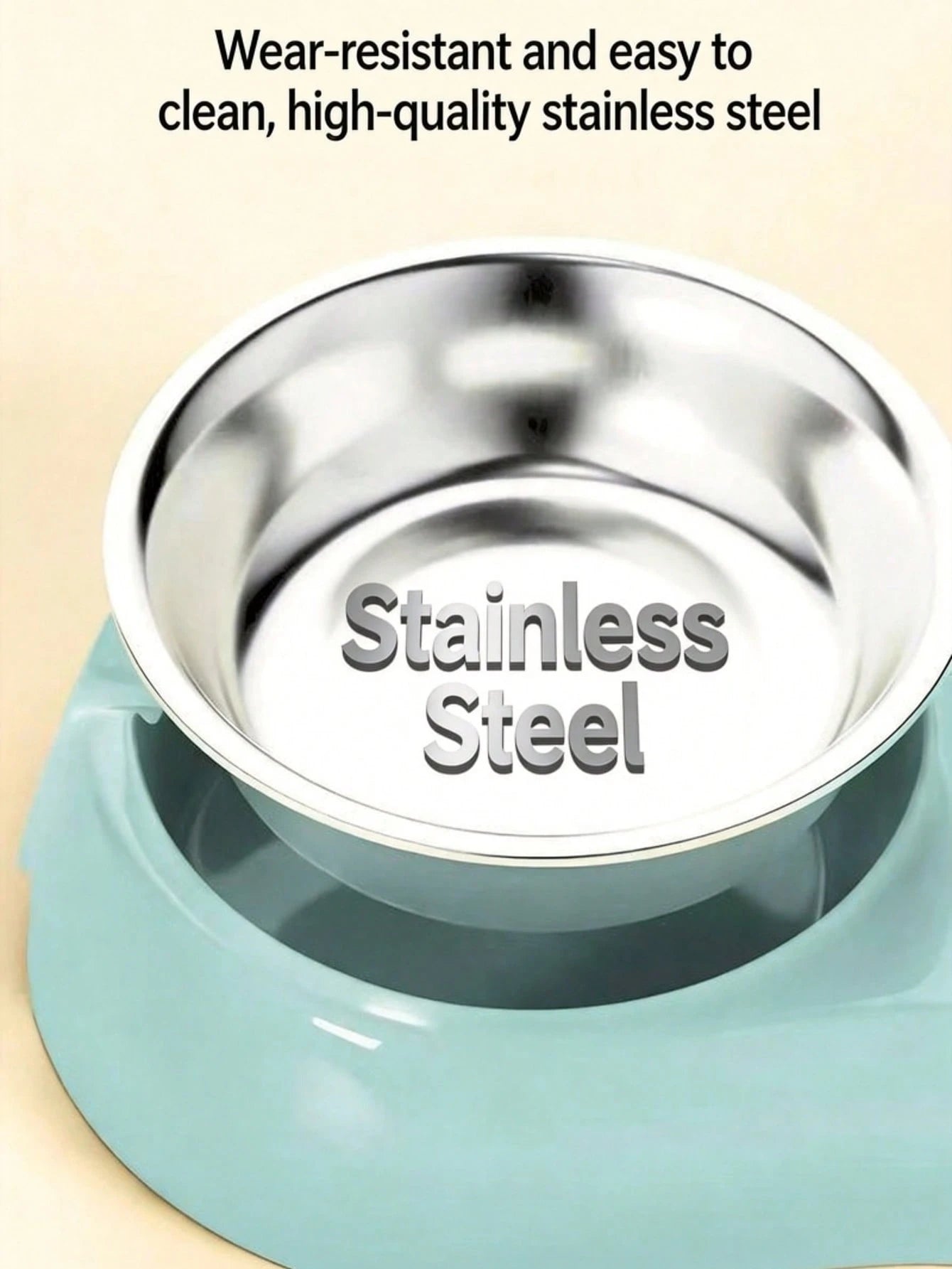 2-in-1 Stainless Steel Pet Food & Water Bowl for Pets