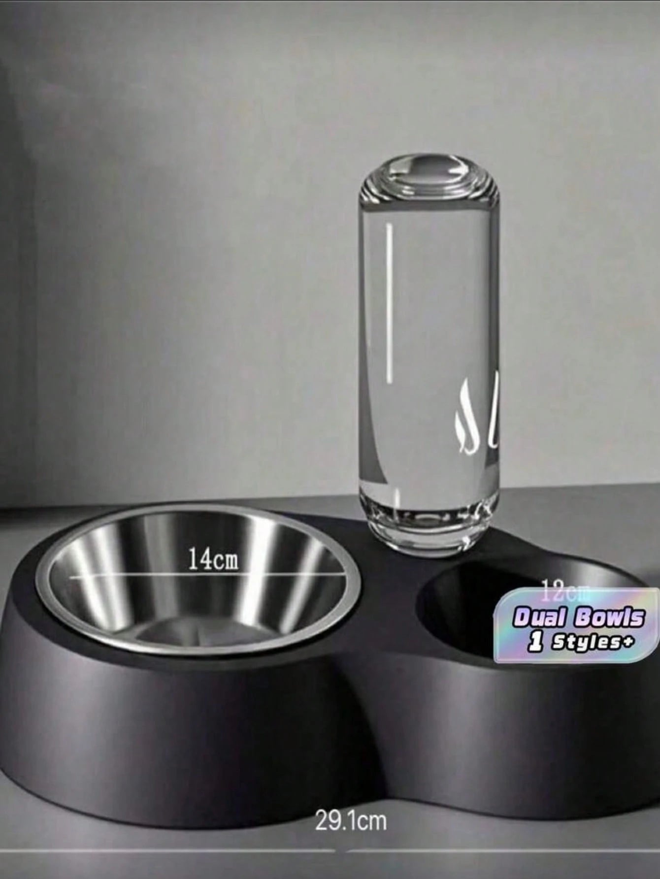 2-in-1 Stainless Steel Pet Food & Water Bowl for Pets