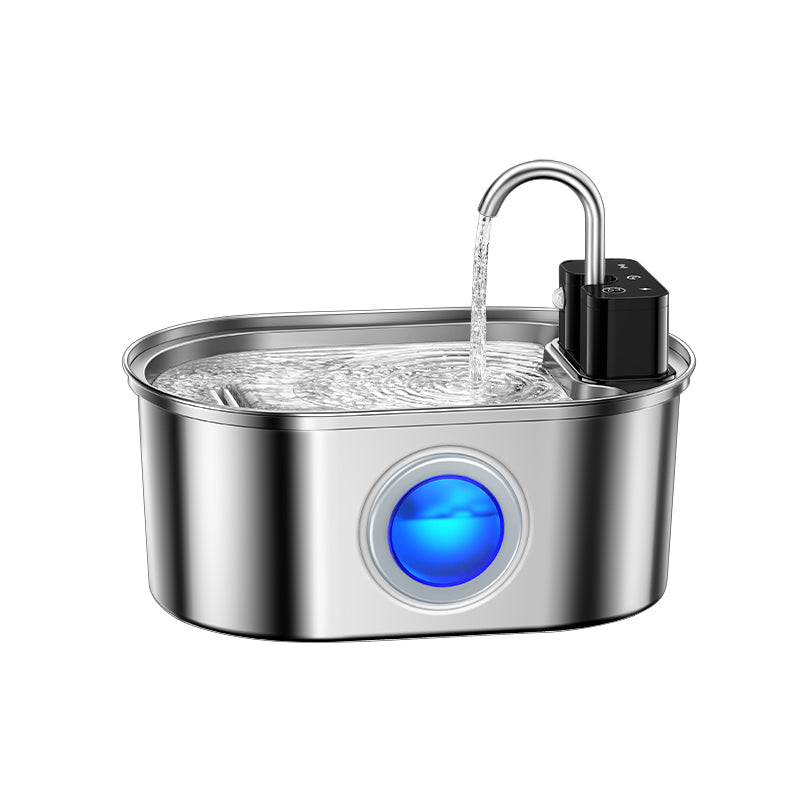 ROJECO Stainless Steel Cat Water Fountain 4000mAh Sensor Dispenser