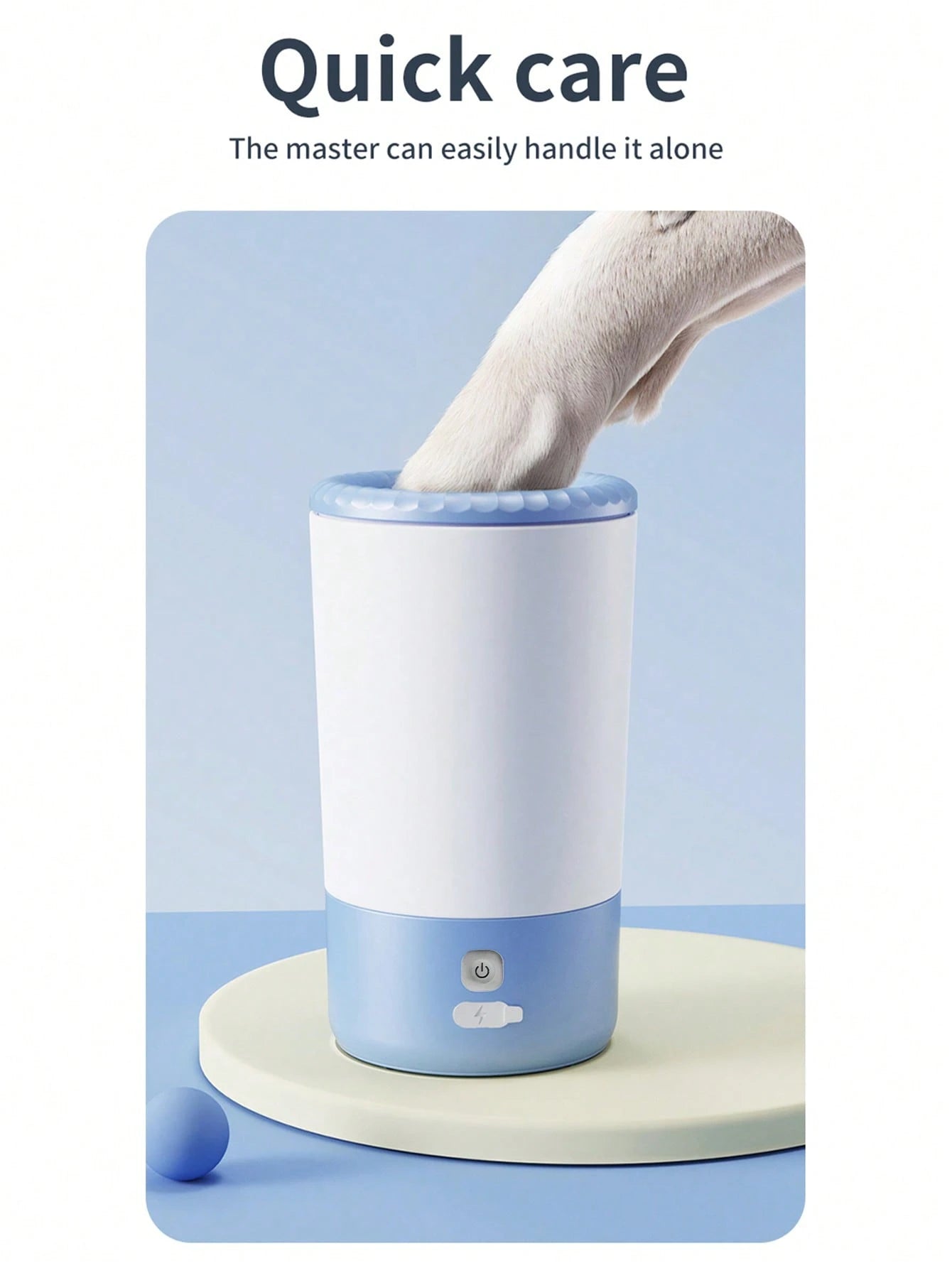 Rechargeable Pet Nail Cleaning Cup – Detachable Dog & Cat Grooming Tool