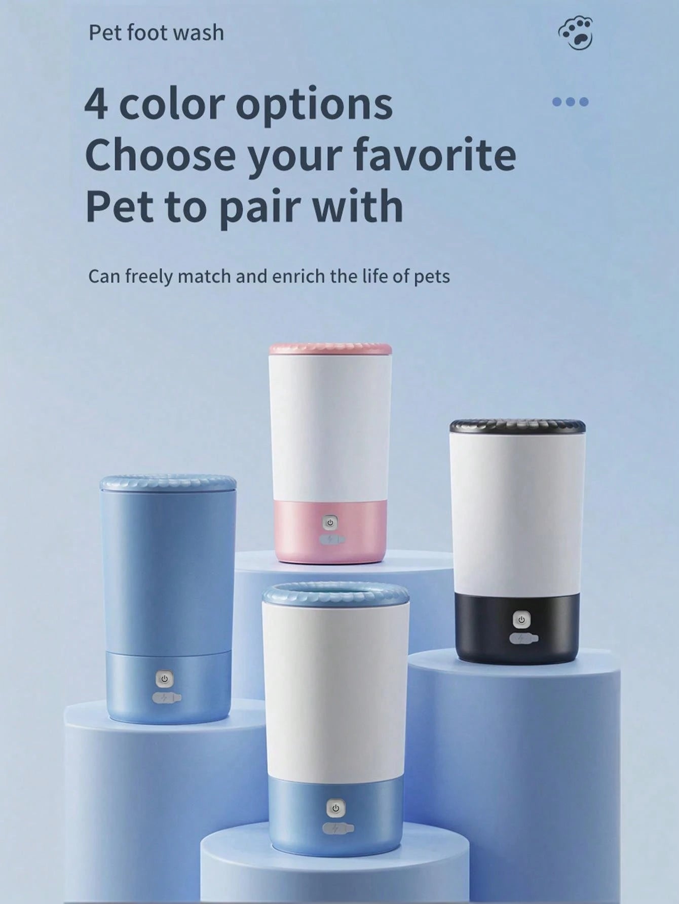 Rechargeable Pet Nail Cleaning Cup – Detachable Dog & Cat Grooming Tool