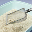 Stainless Steel Cat Litter Scoop – Long Handle Deep Mesh Shovel with Non‑Stick Coating