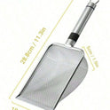 Stainless Steel Cat Litter Scoop – Long Handle Deep Mesh Shovel with Non‑Stick Coating