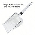 Stainless Steel Cat Litter Scoop – Long Handle Deep Mesh Shovel with Non‑Stick Coating