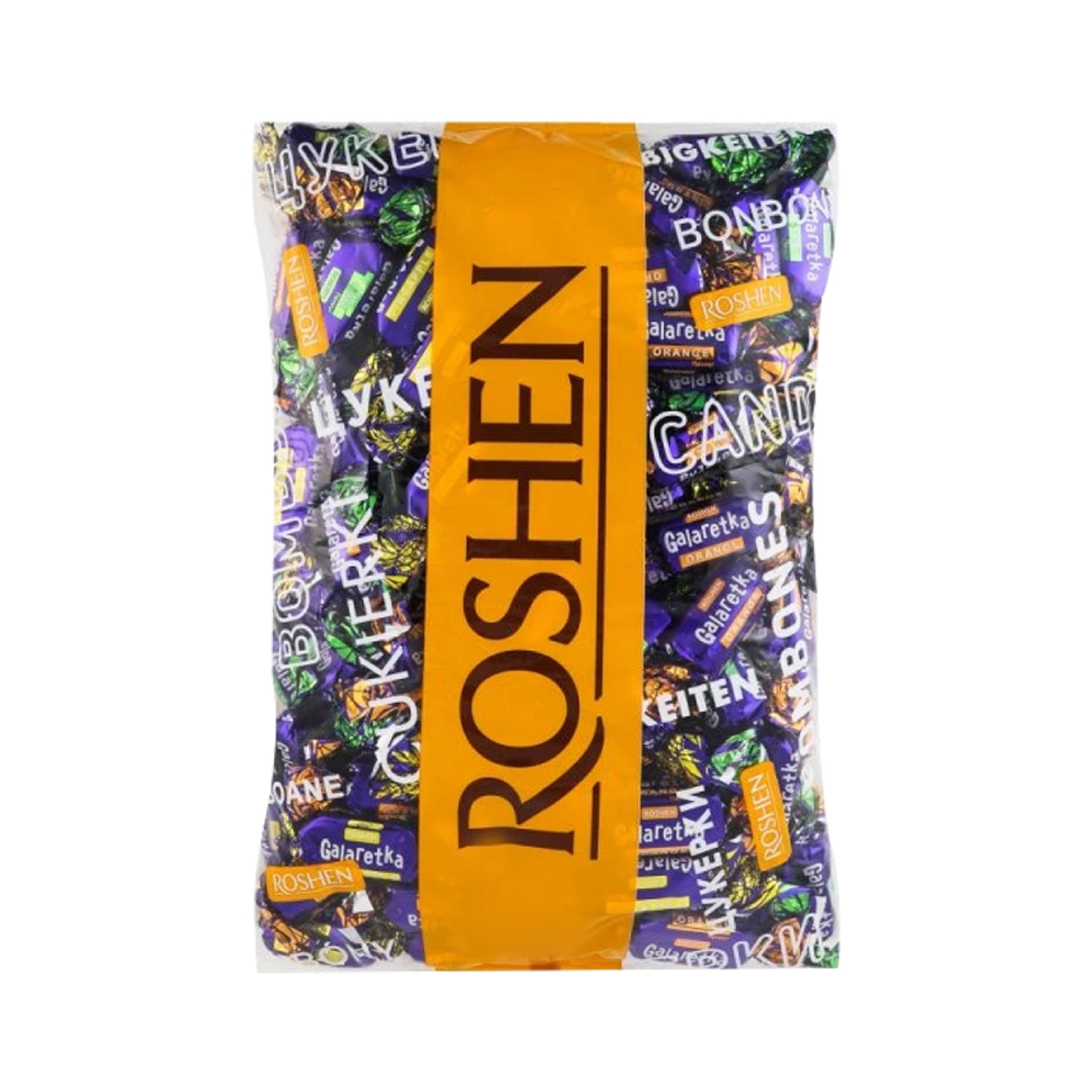 ROSHEN Galaretka Chocolate covered candies with fruit flavored center (1kg)