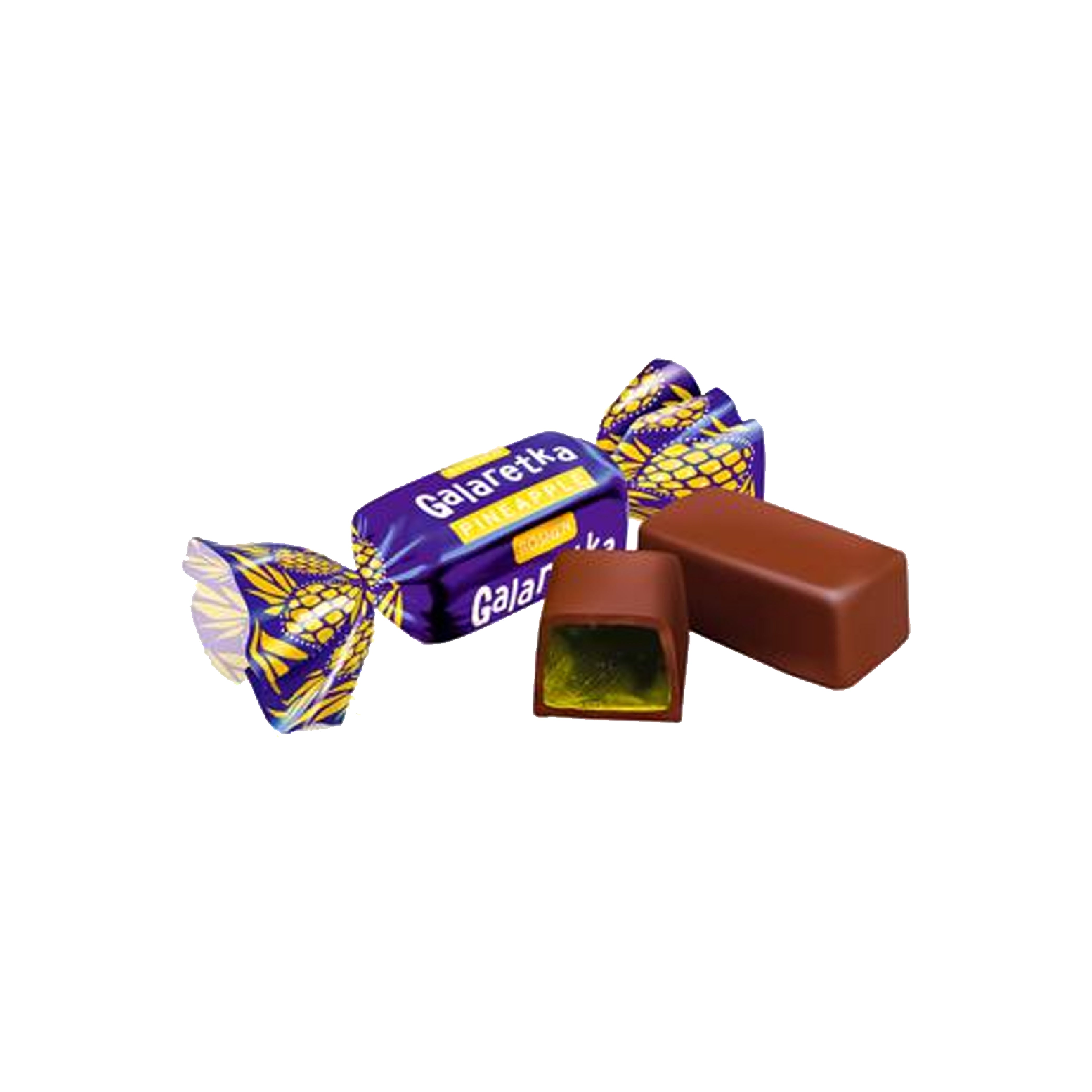 ROSHEN Galaretka Chocolate covered candies with fruit flavored center (1kg)