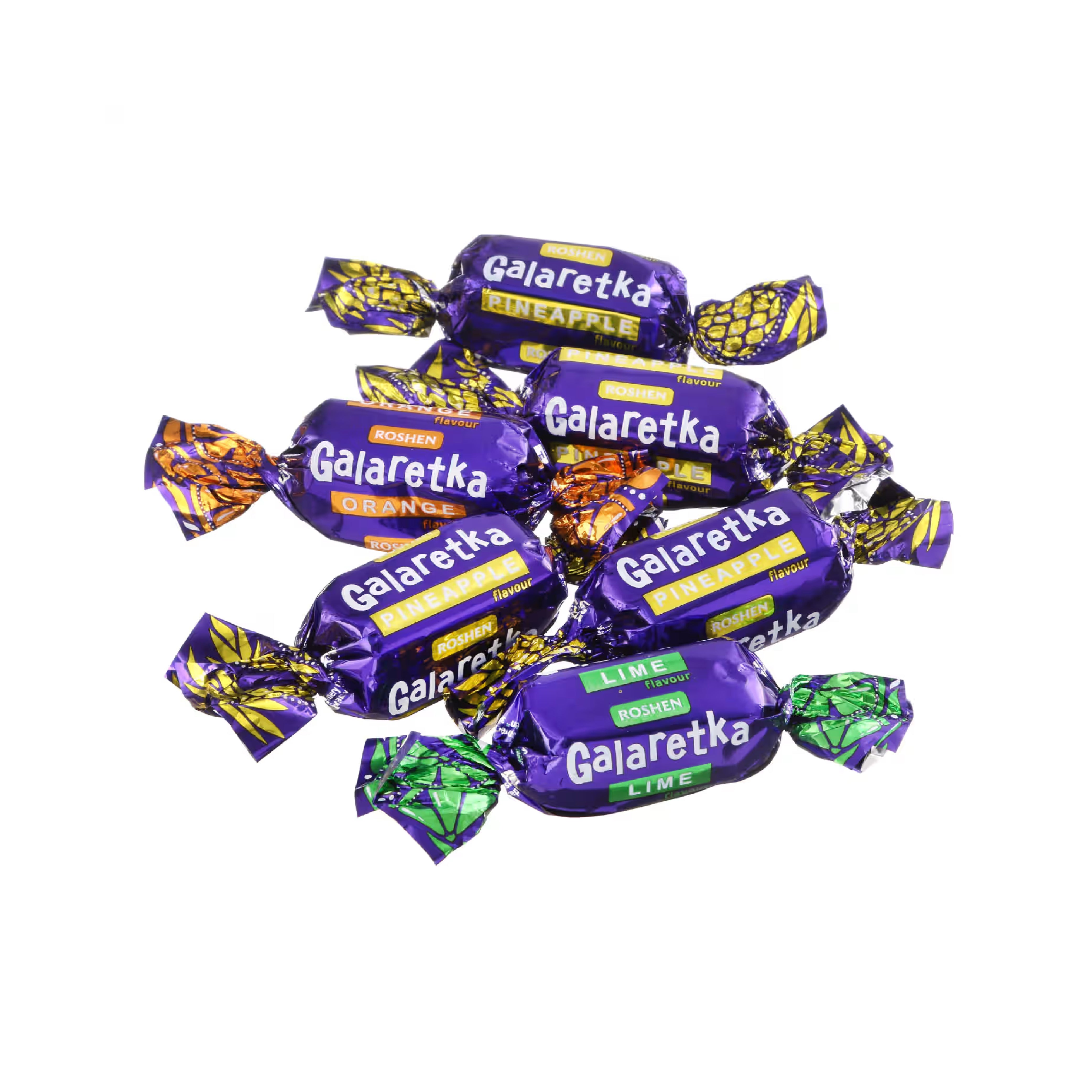 ROSHEN Galaretka Chocolate covered candies with fruit flavored center (1kg)