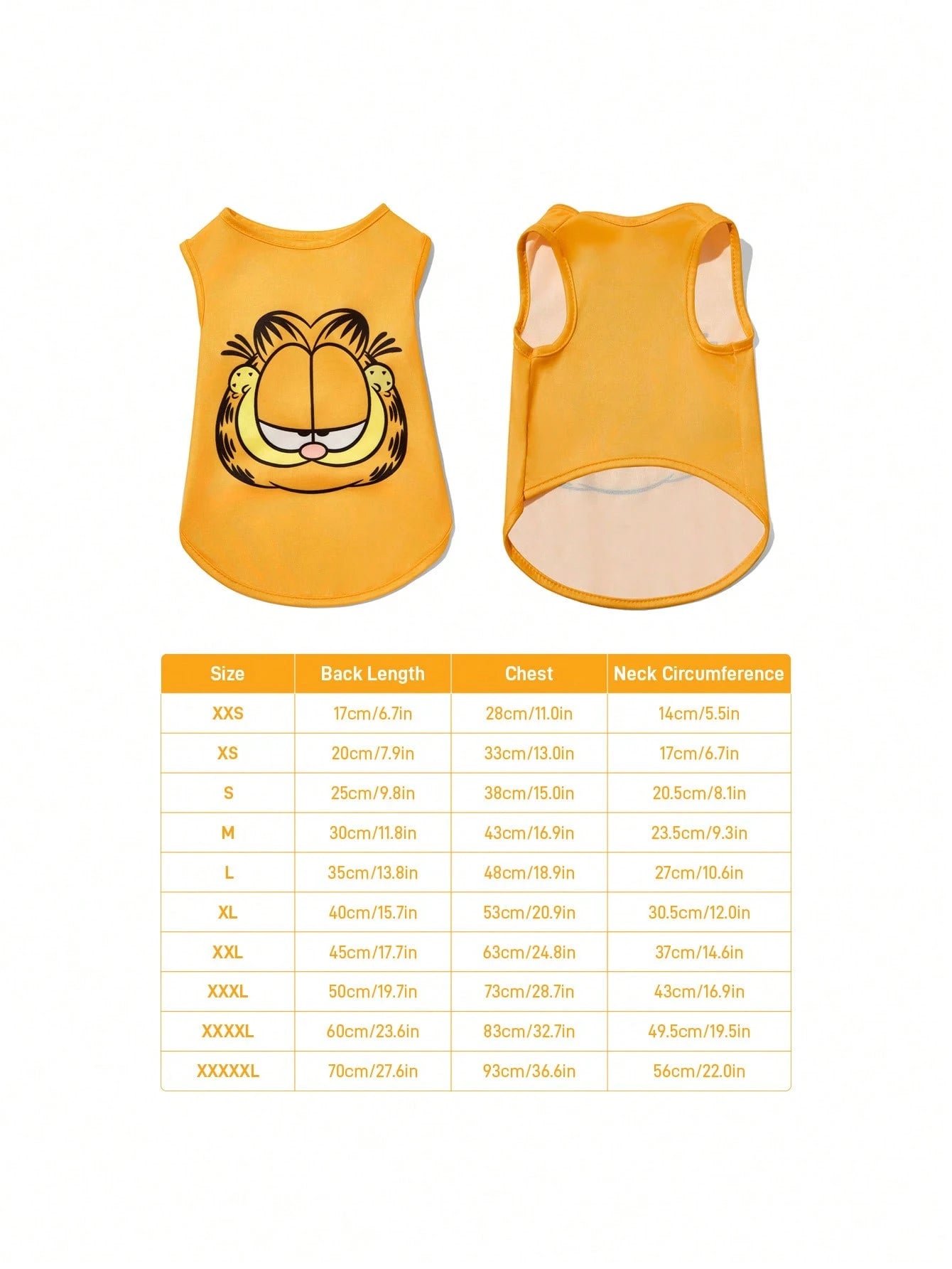 Garfield Pet Tank Top for Cats & Dogs | Cartoon Cat Shirt