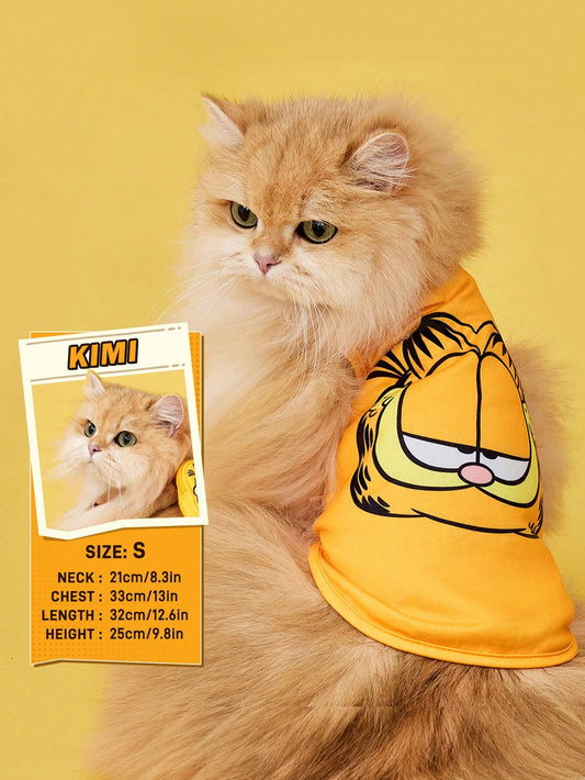 Garfield Pet Tank Top for Cats & Dogs | Cartoon Cat Shirt