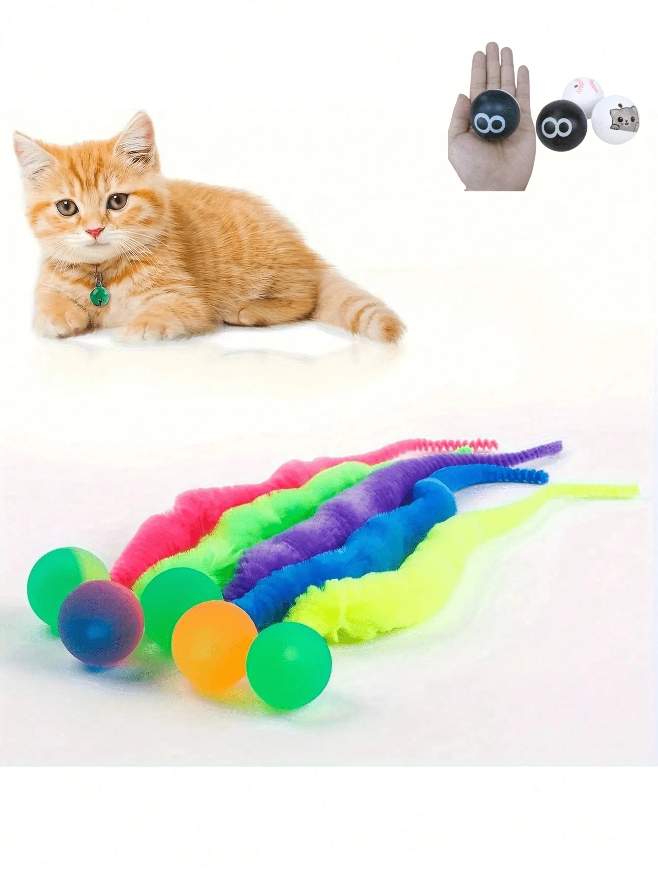 Glow in the Dark Cat Toy Balls | Interactive Indoor Cat Toys