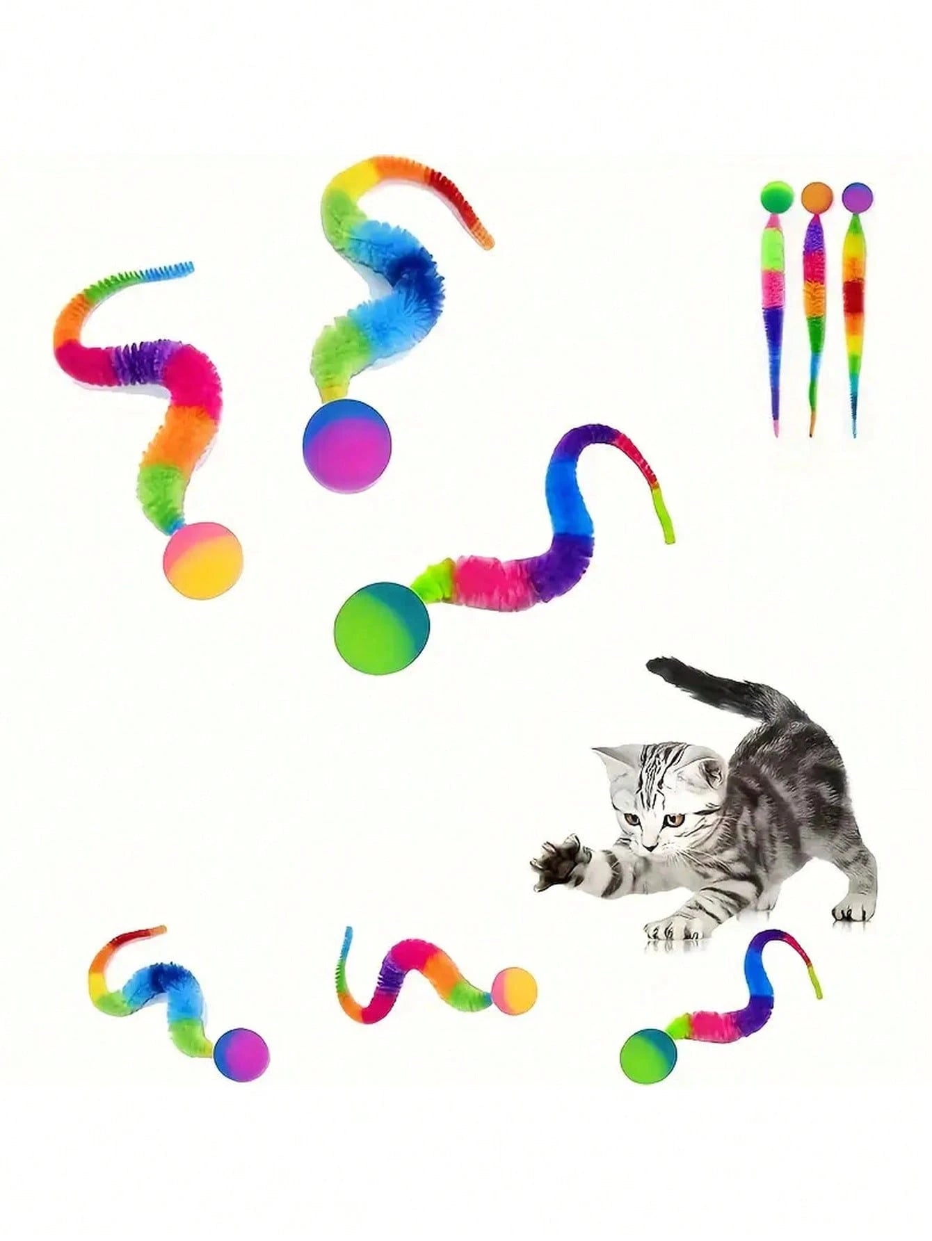 Glow in the Dark Cat Toy Balls | Interactive Indoor Cat Toys