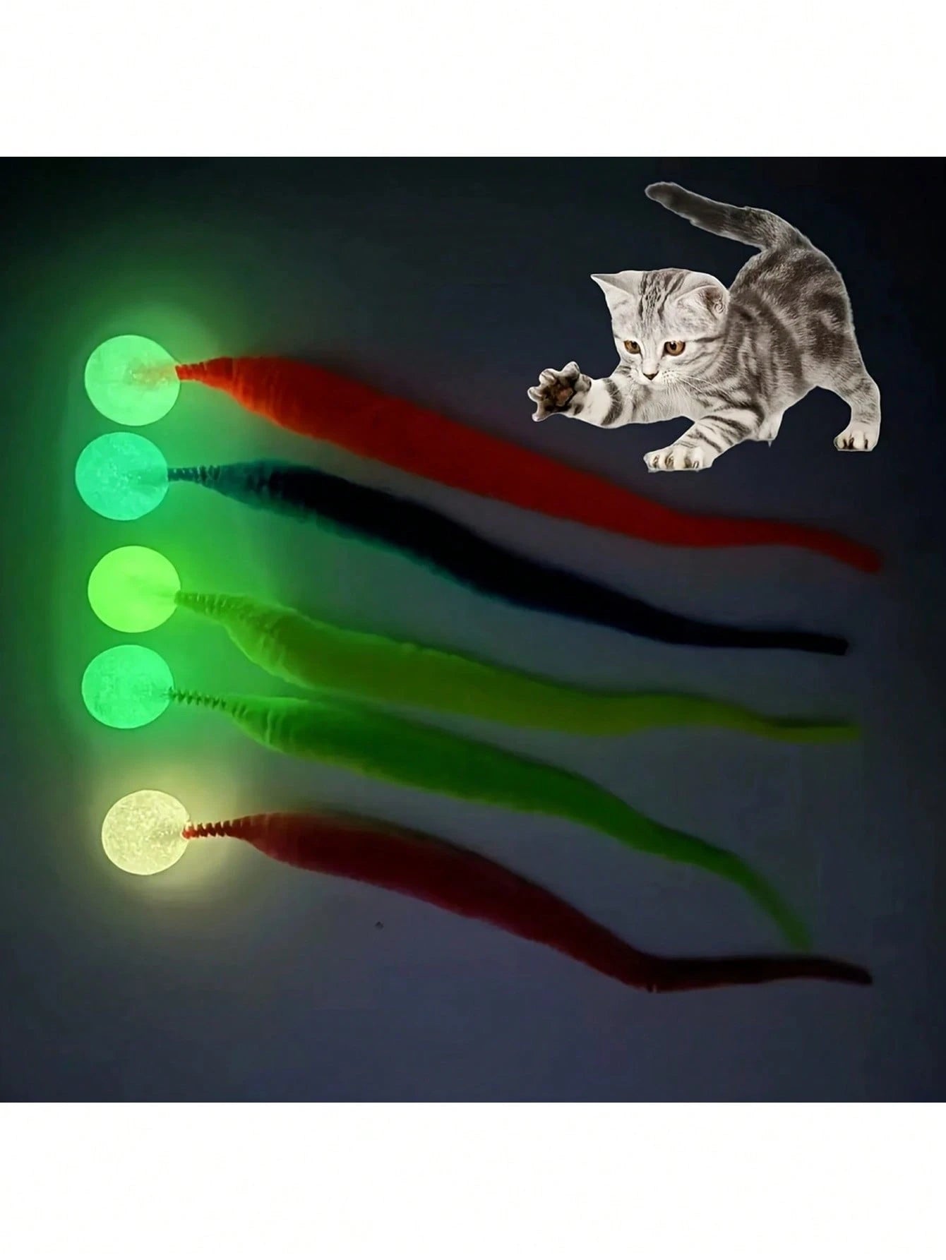 Glow in the Dark Cat Toy Balls | Interactive Indoor Cat Toys