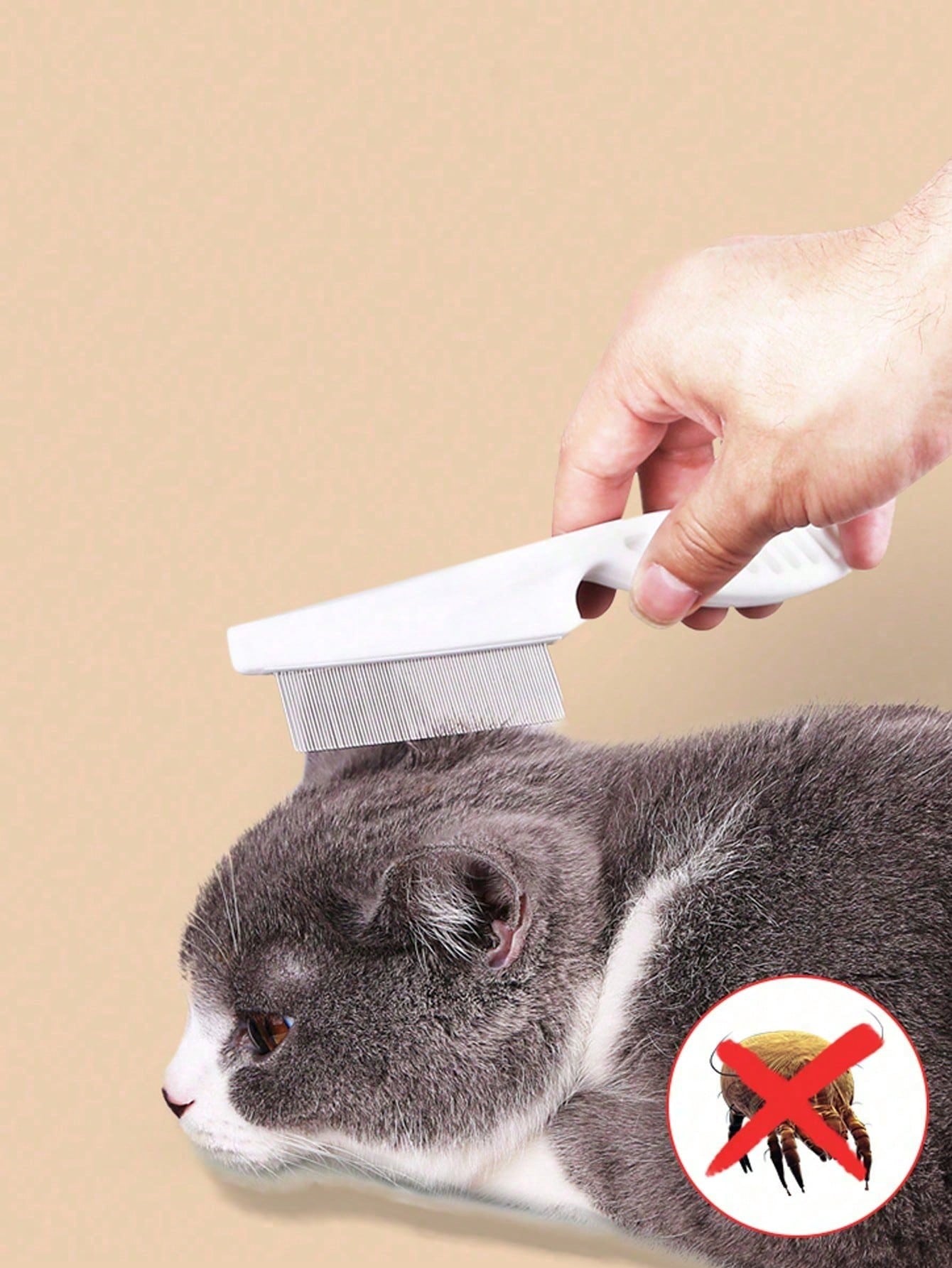 Pet Flea Comb for Dogs & Cats | Fine Tooth Grooming Comb