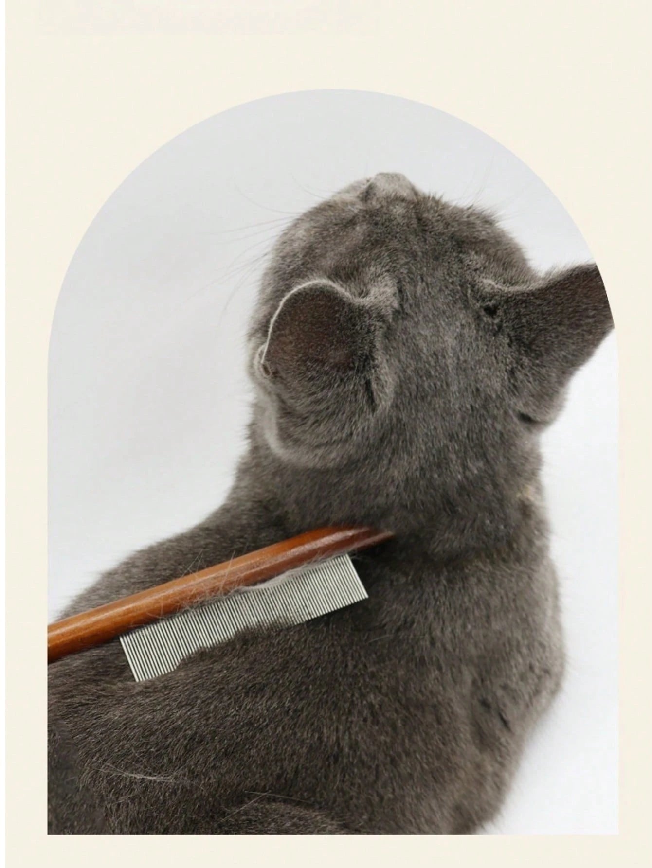 Wooden Pet Grooming Comb | Stainless Steel Dematting Comb