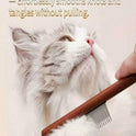 Wooden Pet Grooming Comb | Stainless Steel Dematting Comb
