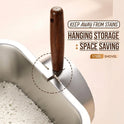 Stainless Steel Cat Litter Scoop with Wooden Handle – Deep Bucket Sieve, Anti‑Stick & Anti‑Rust Pet Cleaning Tool