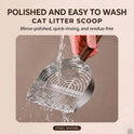 Stainless Steel Cat Litter Scoop with Wooden Handle – Deep Bucket Sieve, Anti‑Stick & Anti‑Rust Pet Cleaning Tool