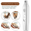 USB Rechargeable Pet Nail Grinder for Dogs & Cats | Quiet Electric Nail Trimmer