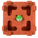 Interactive Felt Cat Puzzle Box with Bell Ball | Indoor Maze Toy for Cats & Kittens