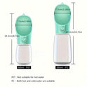Portable Pet Water Bottle with Bowl – Travel Drinking Cup for Cats & Dogs, Camping & Outdoor Accessory