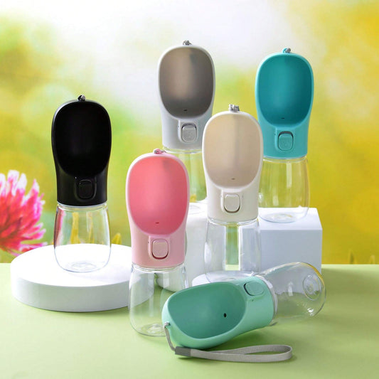 Portable Pet Water Bottle with Bowl – Travel Drinking Cup for Cats & Dogs, Camping & Outdoor Accessory