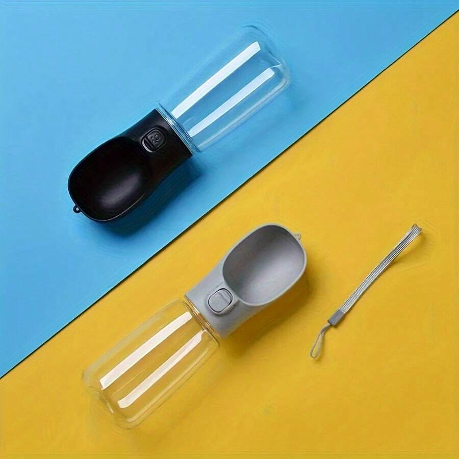 Portable Pet Water Bottle with Bowl – Travel Drinking Cup for Cats & Dogs, Camping & Outdoor Accessory