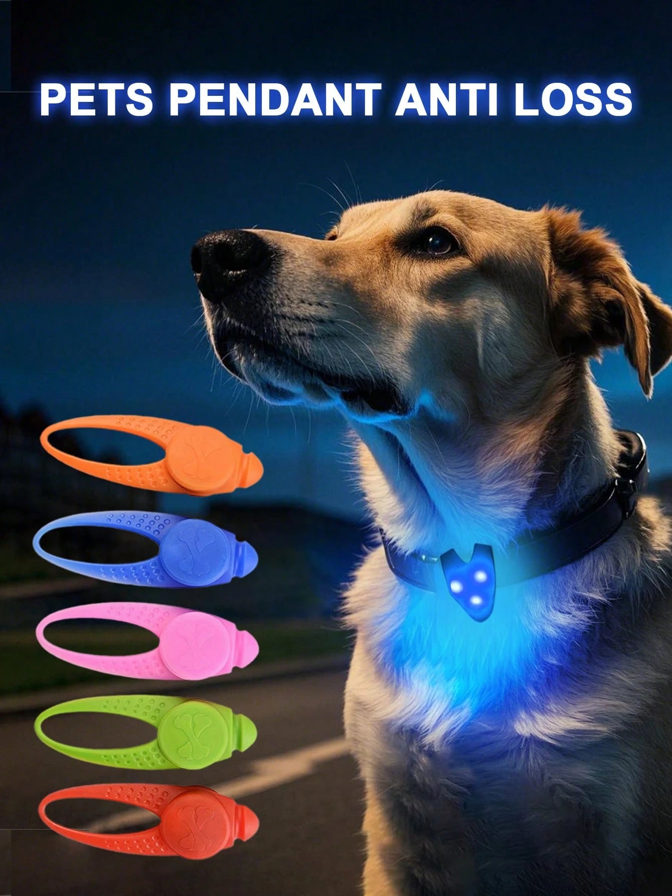 LED Dog Collar Light Waterproof Pet Safety Tag