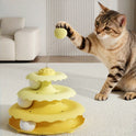 3-Level Interactive Cat Track Toy | Puzzle Ball Tower for Indoor Cats