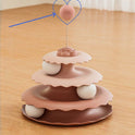 3-Level Interactive Cat Track Toy | Puzzle Ball Tower for Indoor Cats