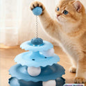 3-Level Interactive Cat Track Toy | Puzzle Ball Tower for Indoor Cats