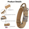 Tactical Dog Collar and Leash Set with Handle – Adjustable Training Collar for Medium & Large Dogs