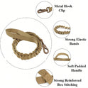 Tactical Dog Collar and Leash Set with Handle – Adjustable Training Collar for Medium & Large Dogs