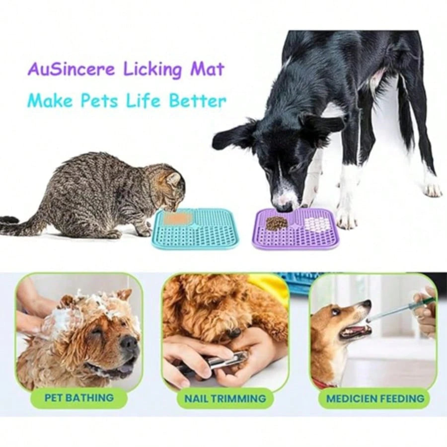 Pet Lick Mat with Suction Cups | Slow Feeder for Dogs & Cats