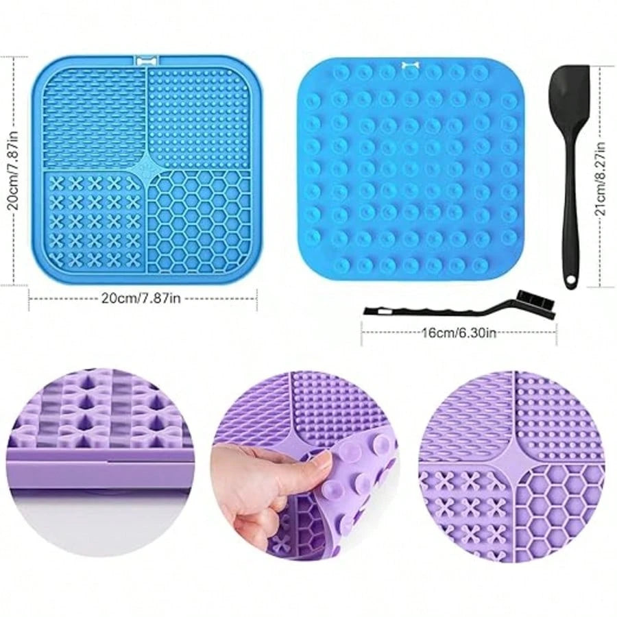 Pet Lick Mat with Suction Cups | Slow Feeder for Dogs & Cats