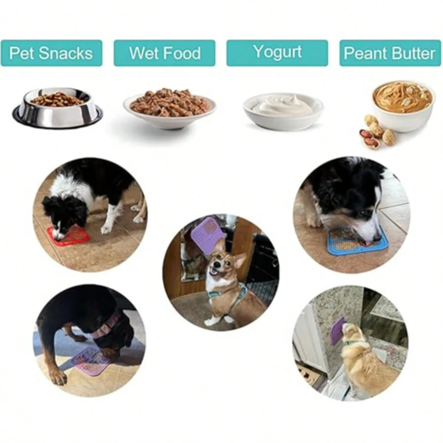 Pet Lick Mat with Suction Cups | Slow Feeder for Dogs & Cats