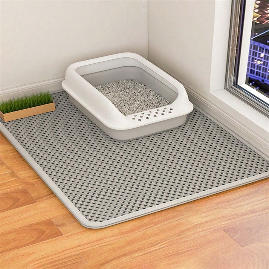 Honeycomb Cat Litter Mat | EVA Anti-Tracking & Waterproof Litter Trap Mat