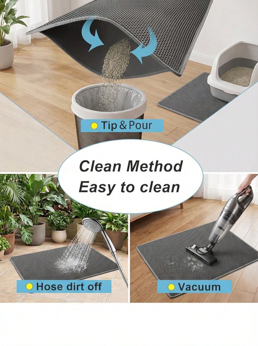 Honeycomb Cat Litter Mat | EVA Anti-Tracking & Waterproof Litter Trap Mat