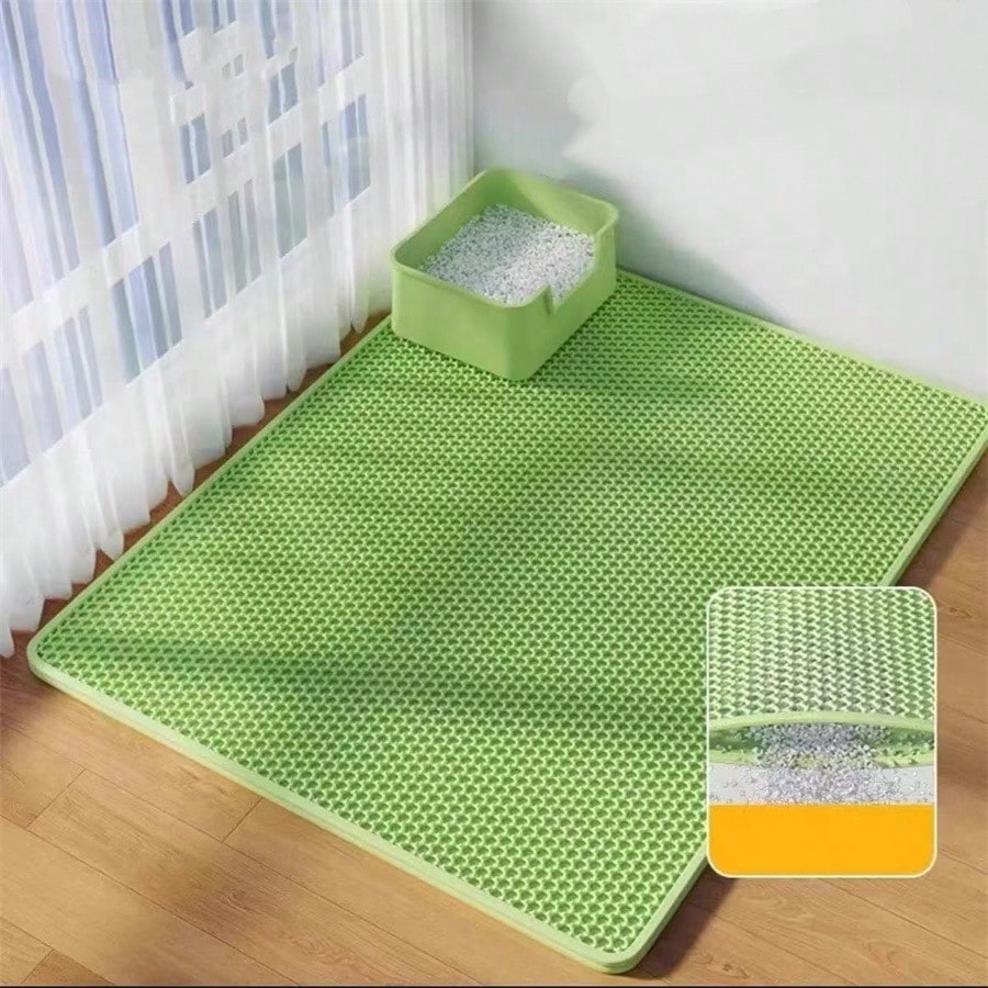 Honeycomb Cat Litter Mat | EVA Anti-Tracking & Waterproof Litter Trap Mat