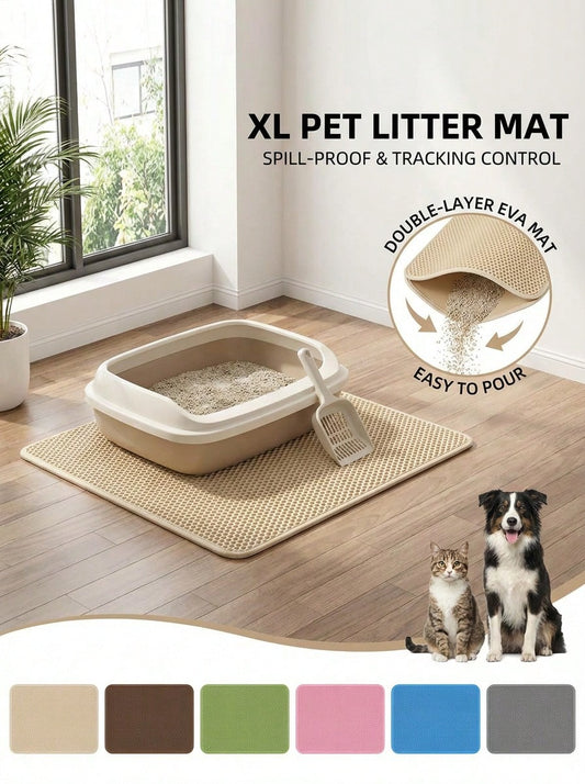 Honeycomb Cat Litter Mat | EVA Anti-Tracking & Waterproof Litter Trap Mat
