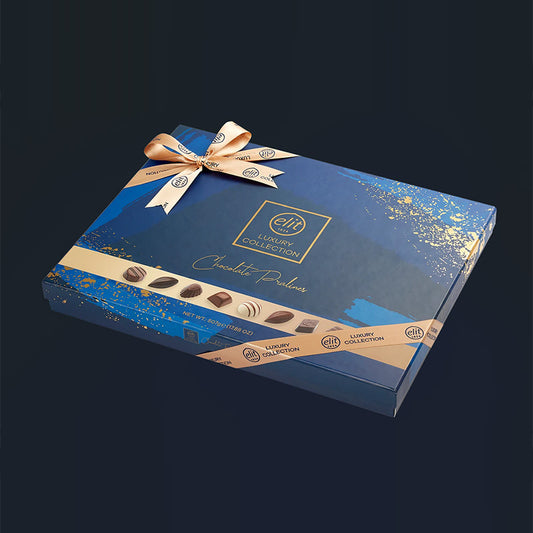 ELIT Luxury Collection Assorted Chocolate Pralines Blue Gift Box (507g)