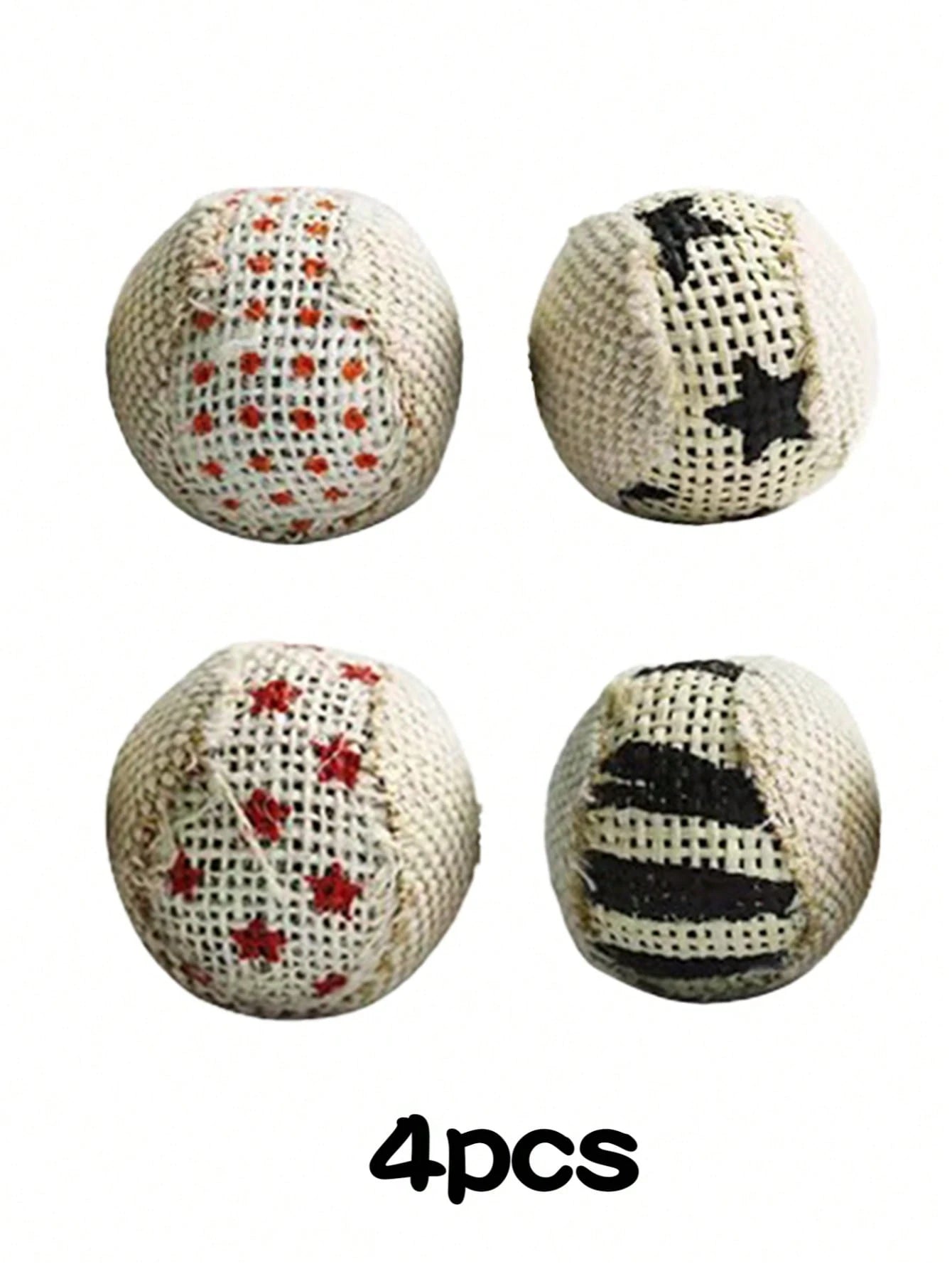 4-Piece Sisal Cat Toy Balls | Interactive Chasing Toys for Cats