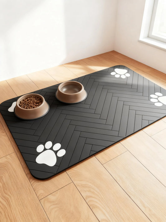 Fast-Drying Pet Feeding Mat | Absorbent Waterproof Food & Water Bowl Mat