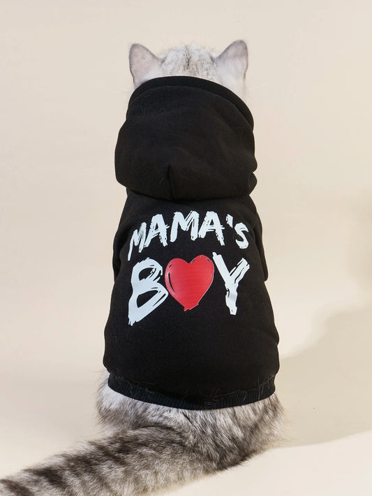 Letter Graphic Pet Hoodie for Cats & Dogs | Soft Pet Sweatshirt