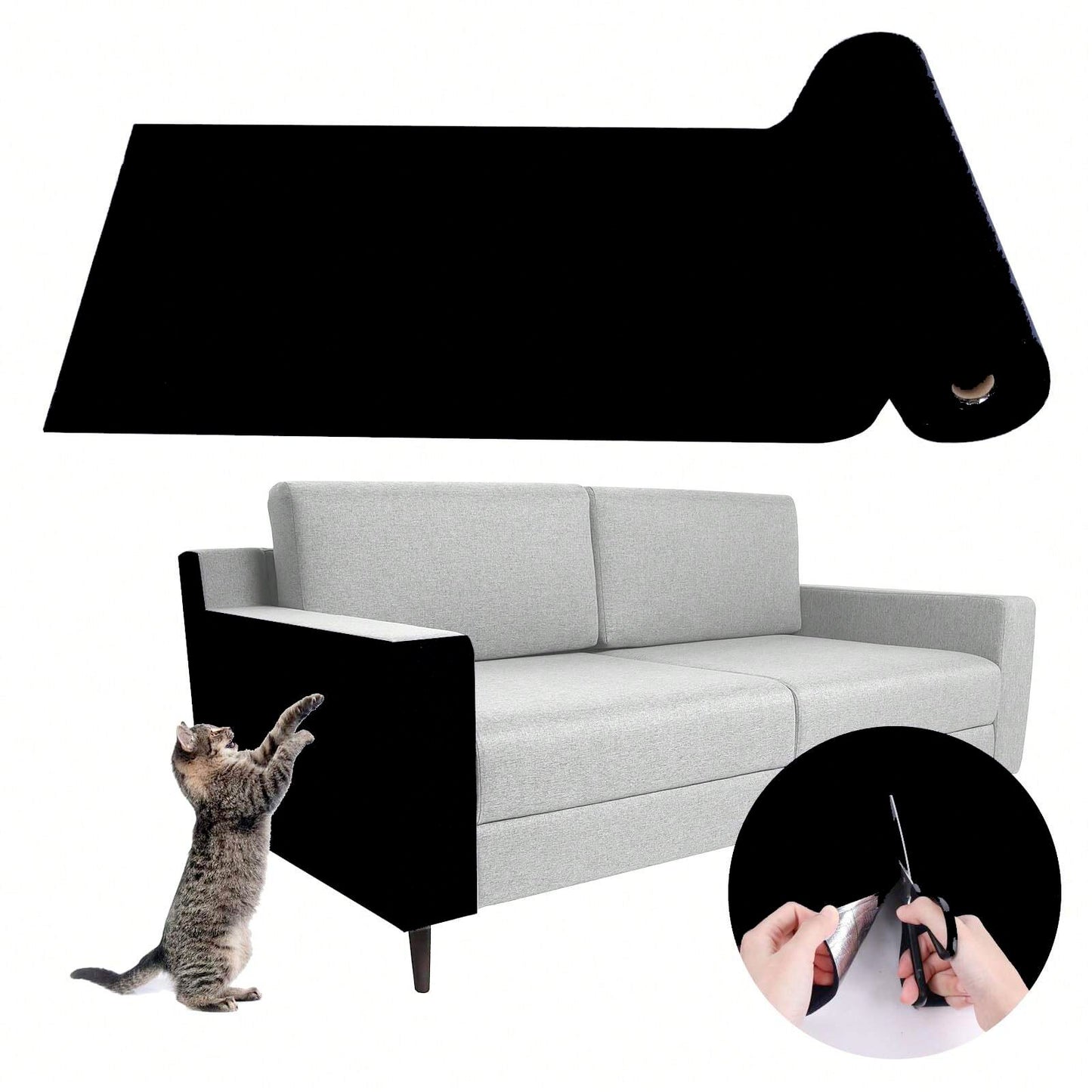 Self-Adhesive Cat Scratching Mat | Trimmable Furniture Protector